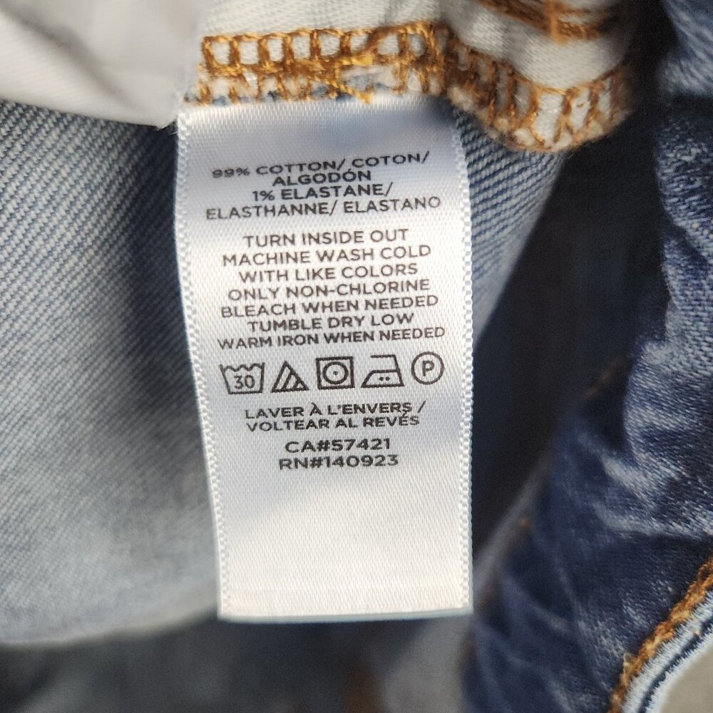 Women's Curvy Fit Straight Crop Leg Jeans Size 27 Blue Mid Rise Relaxed Casual - Picture 5 of 11